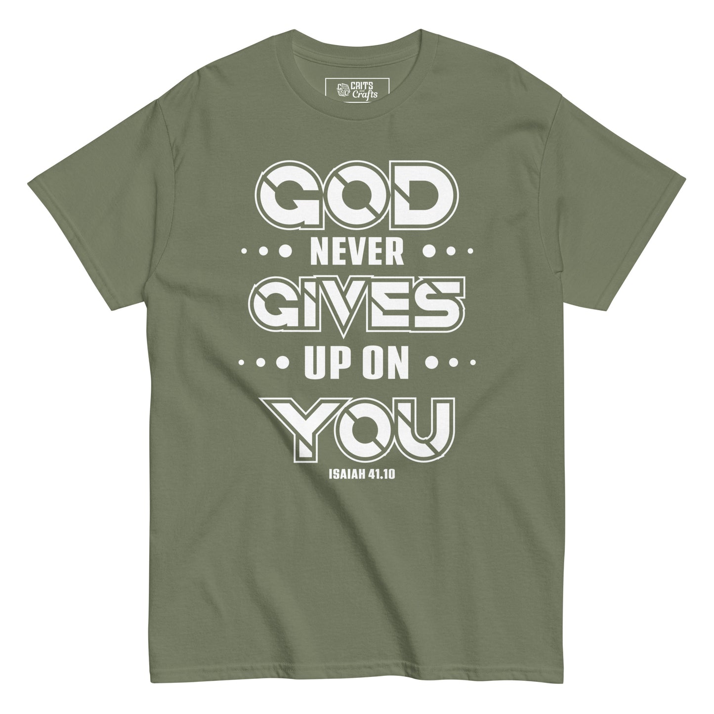 God never gives up - Men's classic tee