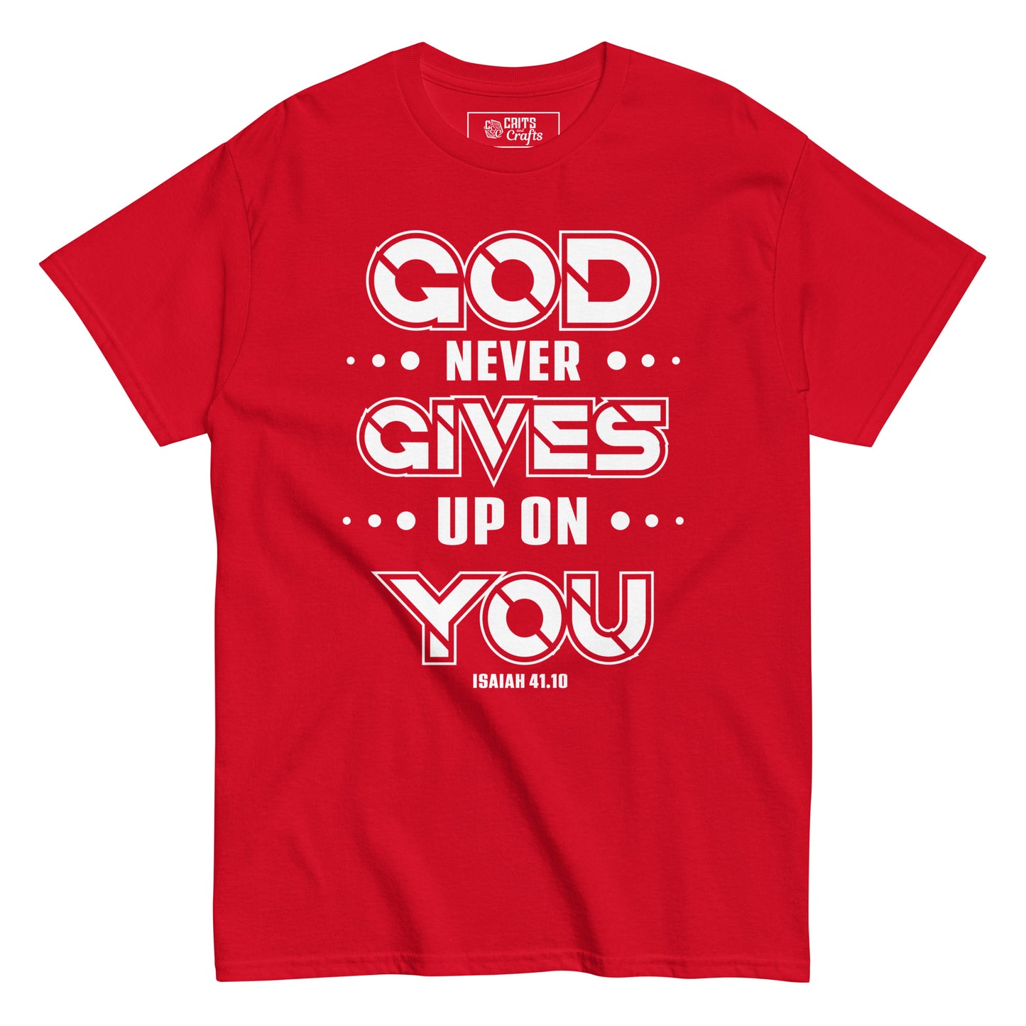 God never gives up - Men's classic tee