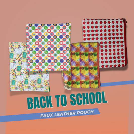 Back to School- Faux Leather Pouches